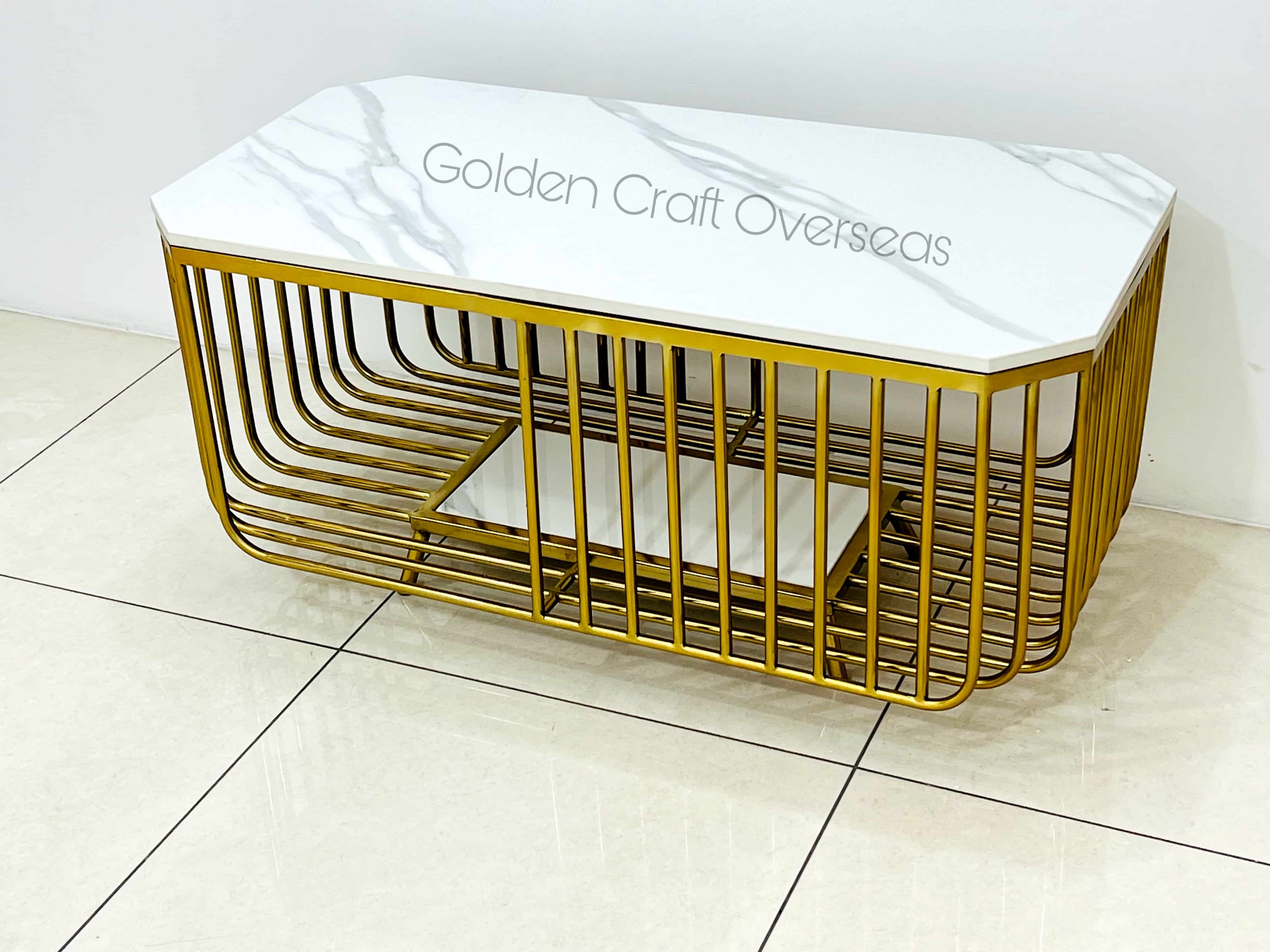 Designer Center Table - Iron, 40x20x18 Inch | Modern Style, Powder Coated Finish, Easy To Clean