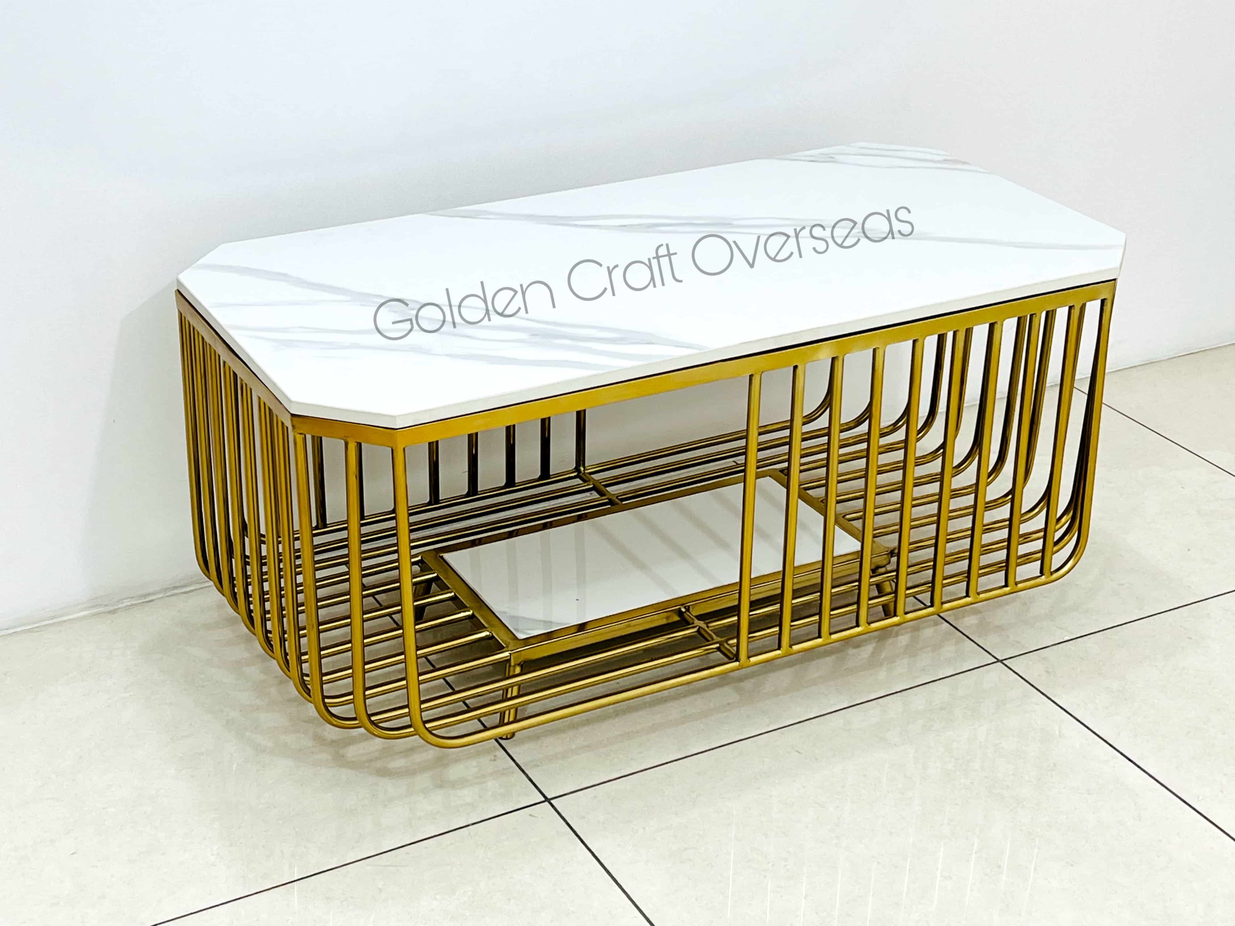 Designer Center Table - Iron, 40x20x18 Inch | Modern Style, Powder Coated Finish, Easy To Clean