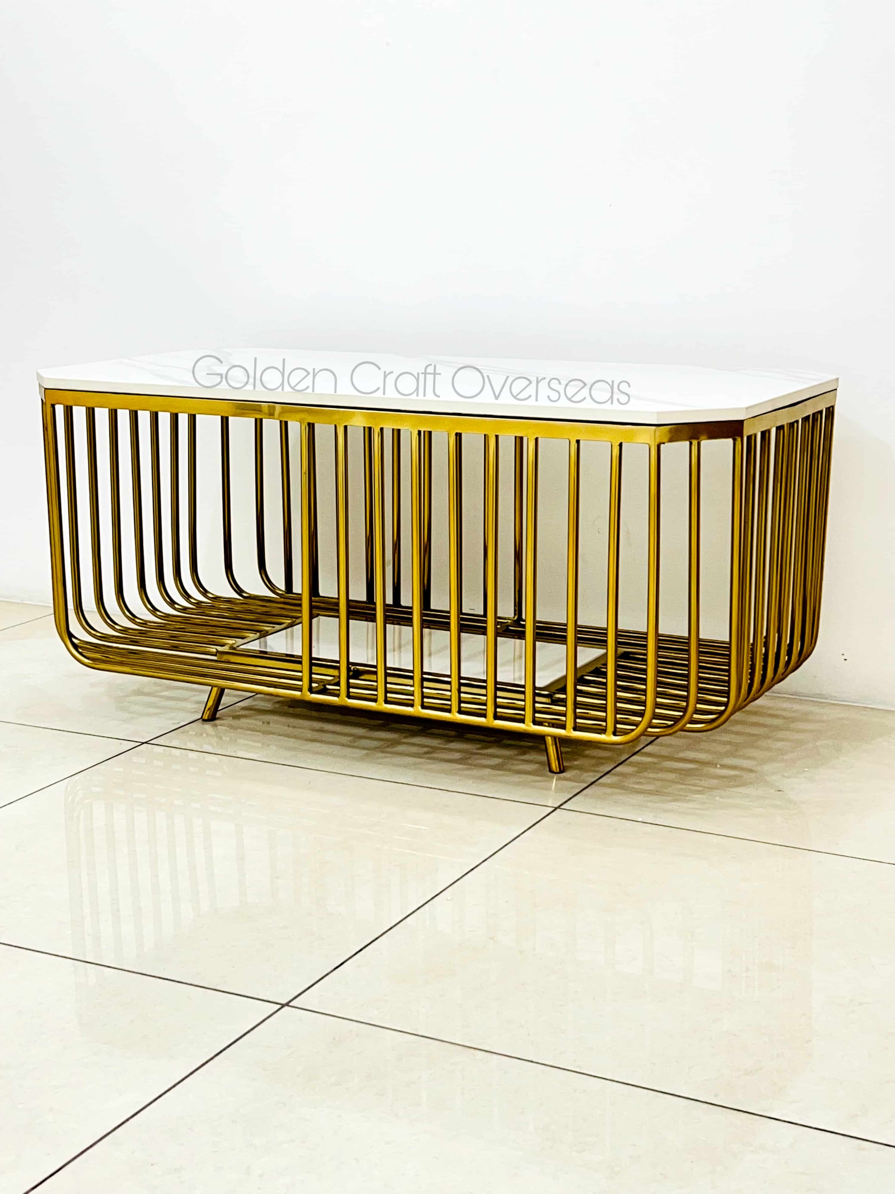 Designer Center Table - Iron, 40x20x18 Inch | Modern Style, Powder Coated Finish, Easy To Clean