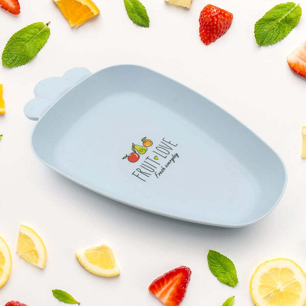 Carrot Shape Plate Dish Snacks - Bpa Free, 30x18x5 Cm, Colorful Design | Non-toxic Plastic, Microwave & Dishwasher Safe, Fun Eating Experience For Kids