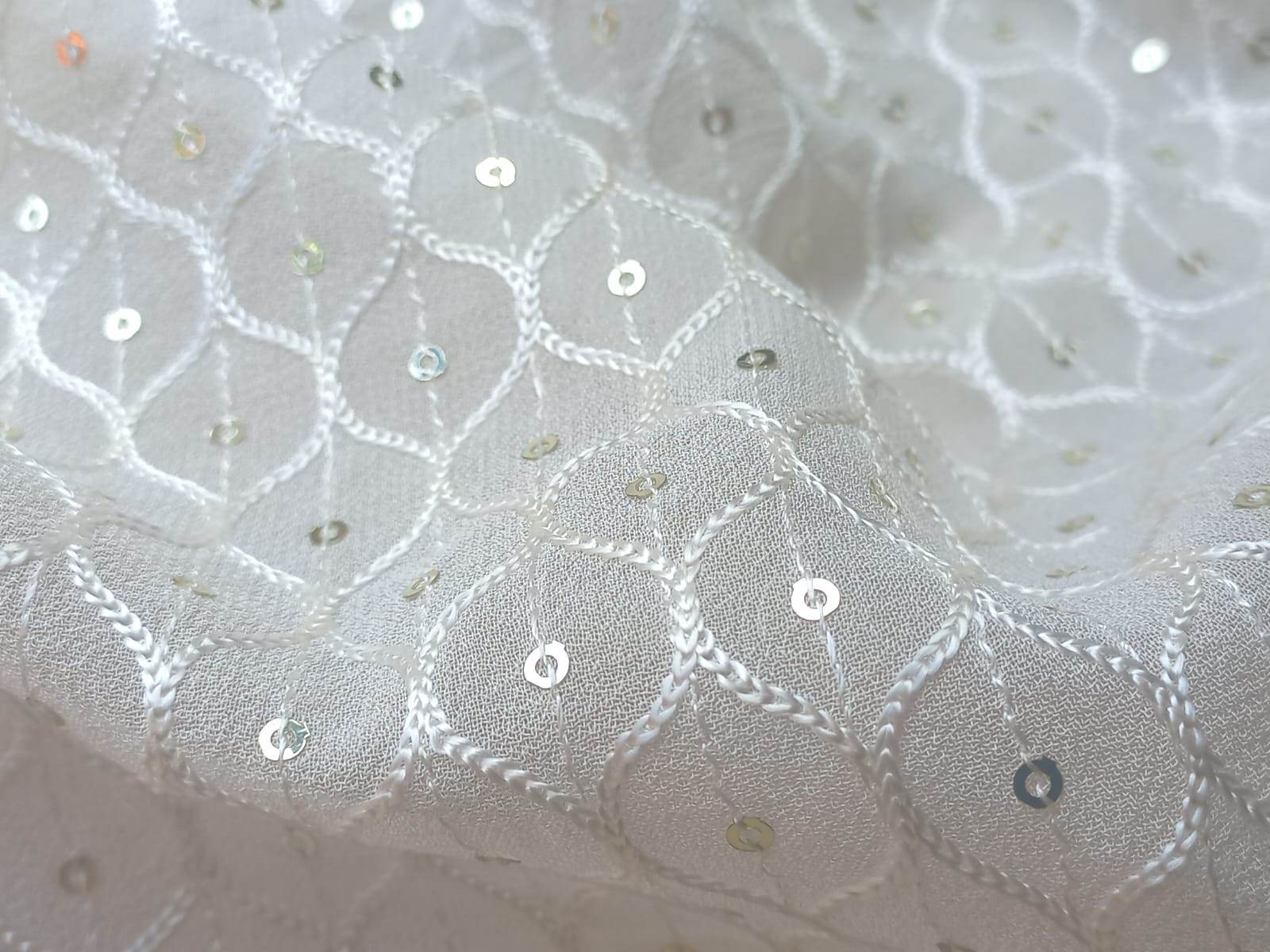 Viscose Thread Embroidered Fabric For Your Designer Garments Online - Attributes: Comfortable & Soft