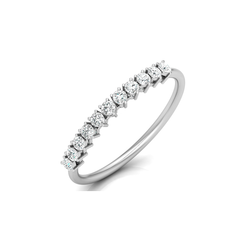 Ladies Diamond White Gold Ring - Natural Diamonds, Very Good Cut | D, E, F Color, Laser Drilling Enhancements, Timeless Elegance