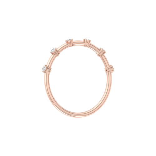 Modern Diamond Rose Gold Ring Very Good