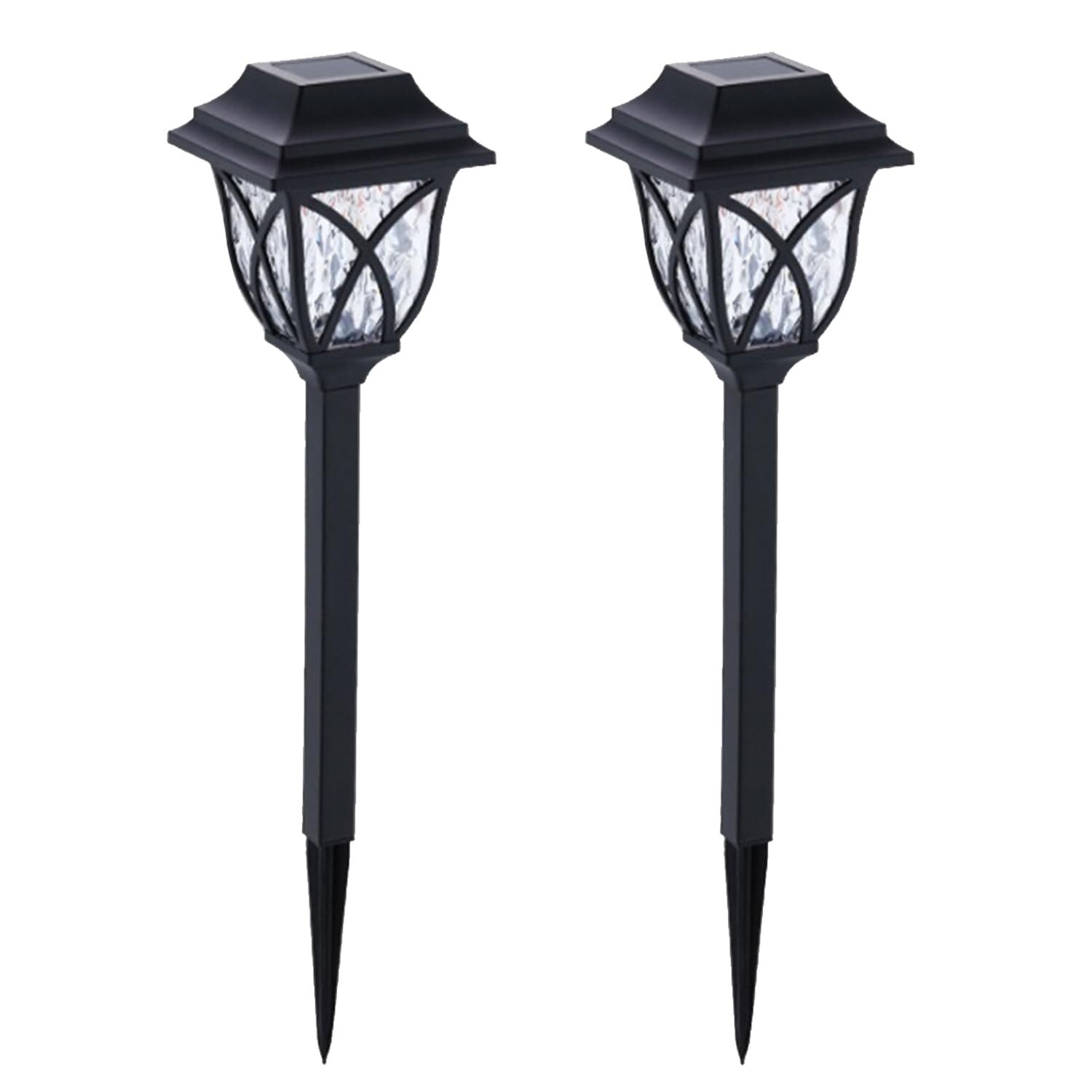 Crystal Solar Light - Pvc Material, 25 Grams Weight | Black Color, Solar-powered Sparkle, Dazzling Crystal Design, Automatic Dusk-to-dawn Operation