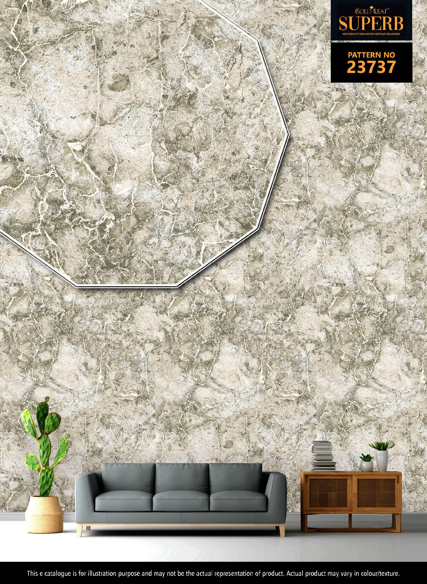 Metallic Wallpaper - Material: Pvc