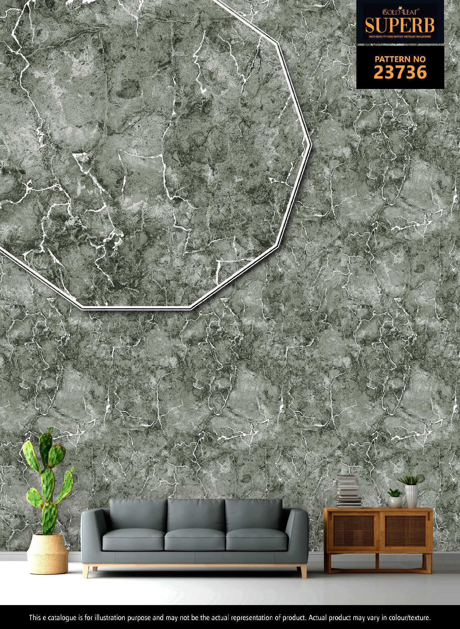 Metallic Wallpaper - Material: Pvc