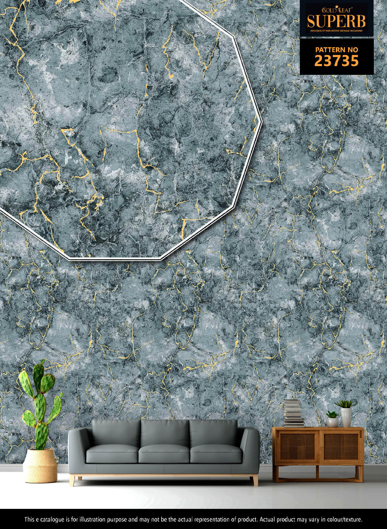 Metallic Wallpaper - Material: Pvc