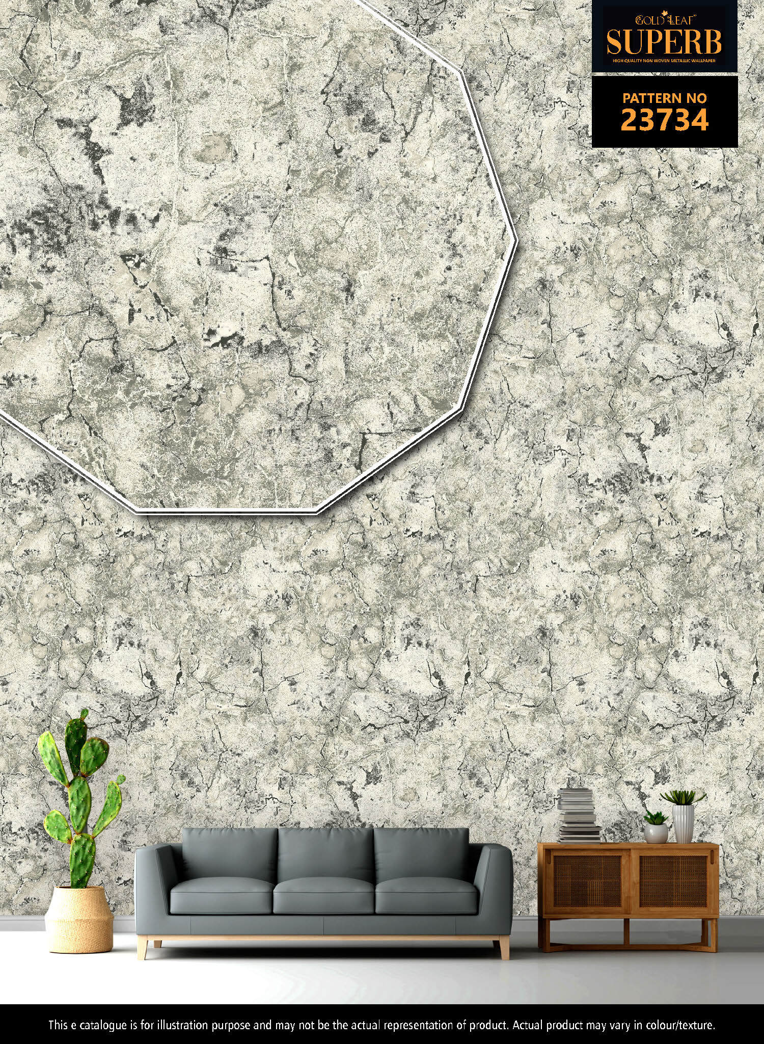 Metallic Wallpaper - Material: Pvc