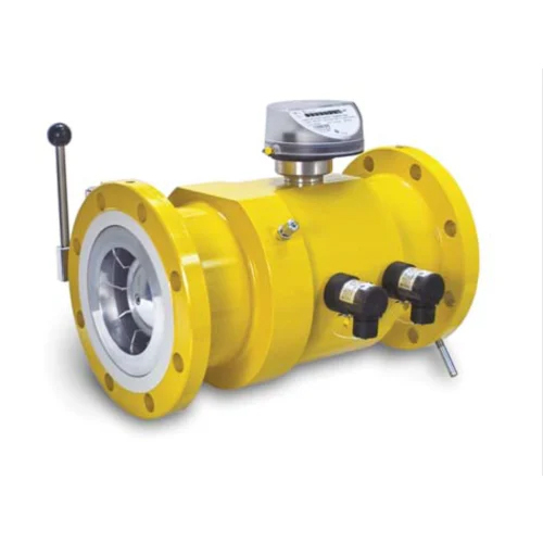 Yellow Honeywell Elster Turbine Gas Flow Meter