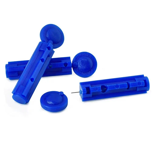 Round Blood Lancet - Plastic, Customized Size, Available in Various Colors | Medical Usage, Warranty Included