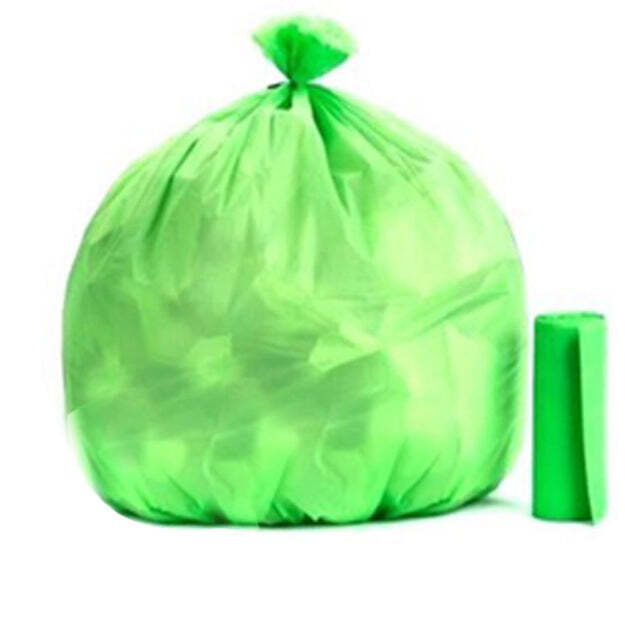 Green Compostable Corn Starch Garbage Bags