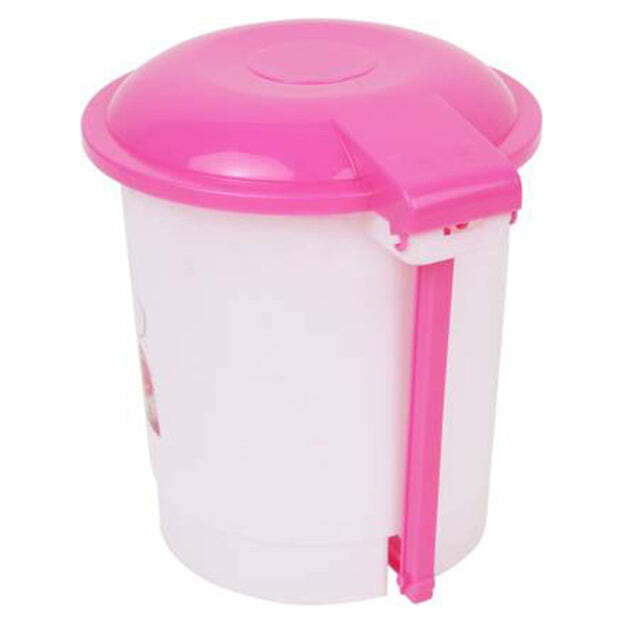 Printed Plastic Pedal Bucket Dustbin - Small Size, Attractive Color Design