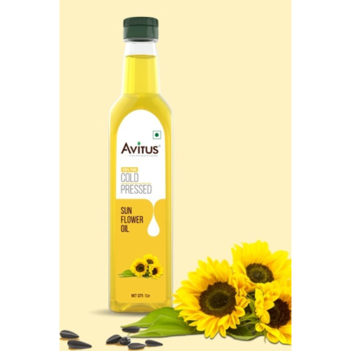 Cold Pressed Sunflower Oil - 1l High Purity Fractionated Oil, Refined For Commercial Use, Derived From Common Cultivation Practices, Ideal For Culinary Purposes