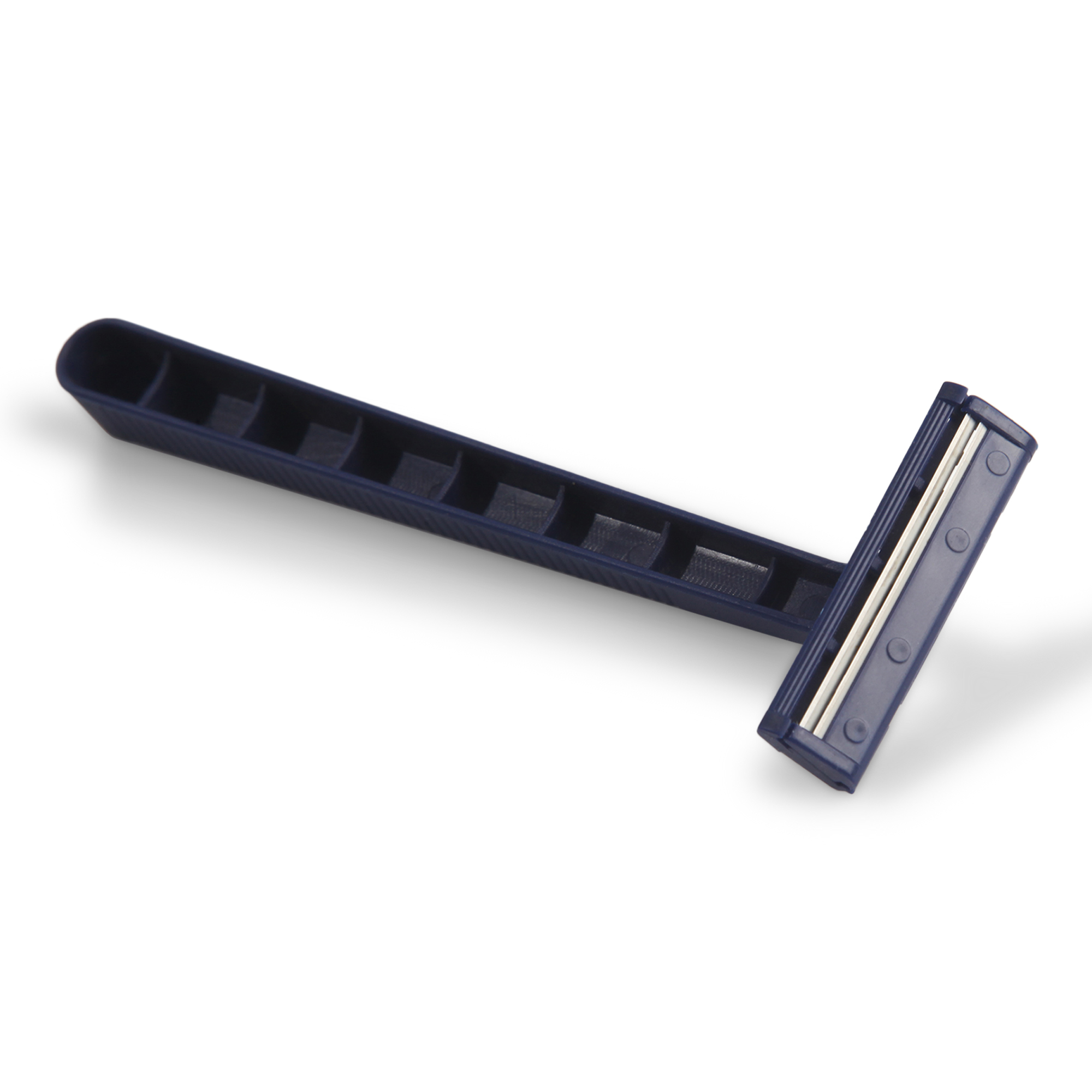 Glide Disposable Razor - Stainless Steel Blades, 4 Inch Handle Length, Blue Color, Single Edge Design | Ideal For Men, Non-pivoting Head, 2 Blades Per Pack