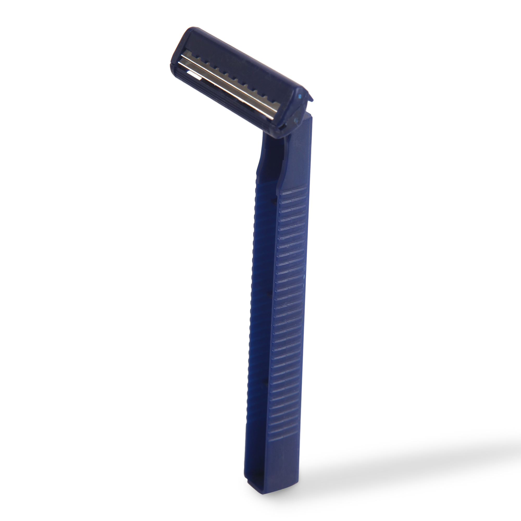 Dorco Disposable Razor - Stainless Steel Blades, 4 Inch Handle Length, Blue Color | Grooved Plastic Handle, Single Edge, Fixed Head Design