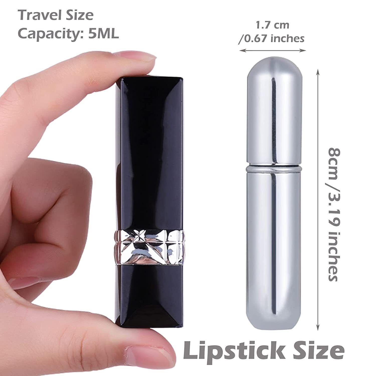 Mini Perfume Spray Bottle - Aluminium & Abs Plastic, 5ml, Multicolour - Refillable, On-the-go Design, Fine Nozzle For Easy Use