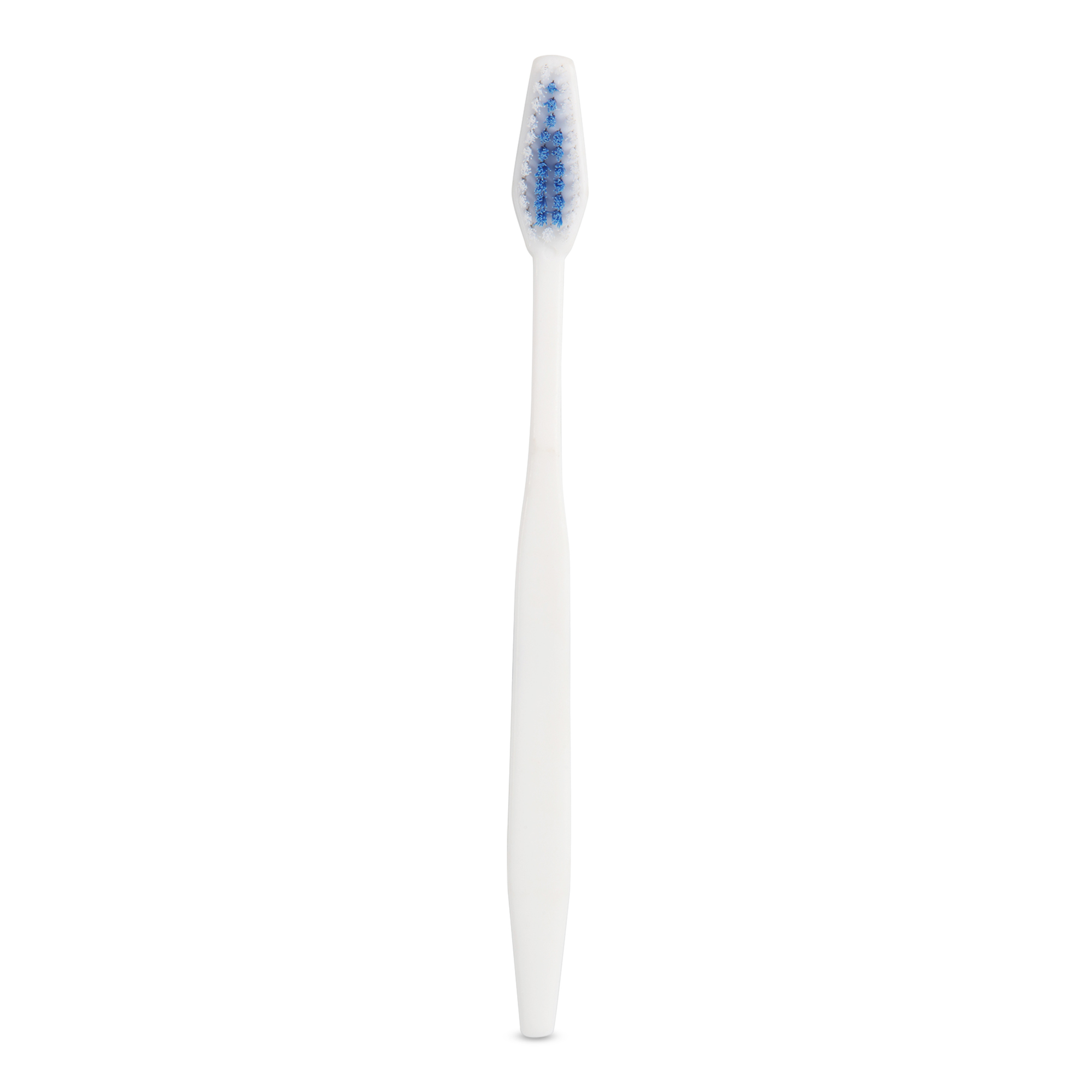 Hotel Plastic Toothbrush - Nylon Bristles, Medium Firmness, White Straight Handle | Elegant Design For Comfort And Modern Appeal