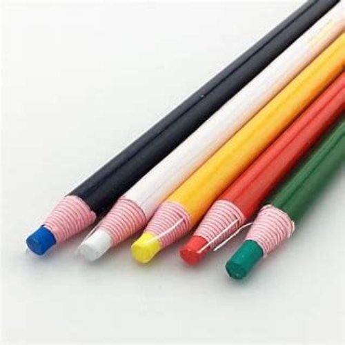 Fabric Marking Pencil - Wood Material, Set Of 12 Pieces, Round Shape, Modern Style | Self-peel, Dust-free, Vibrant Colors For Sewing Crafts