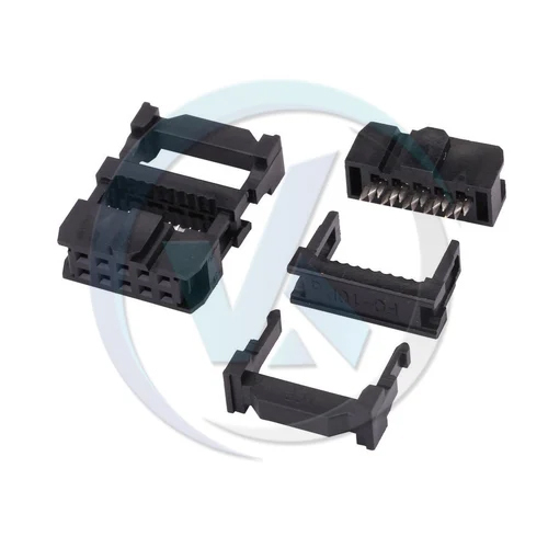 2.54mm Pitch IDC Pin Connector - Industrial Grade | Black Color, Ideal for Reliable Electronic Connections in Industrial Applications
