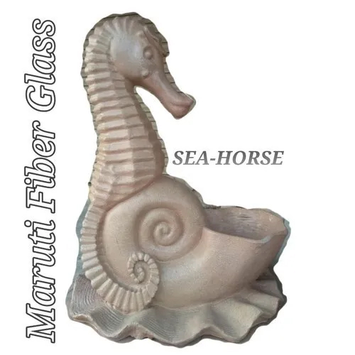 White Sea Horse Statue