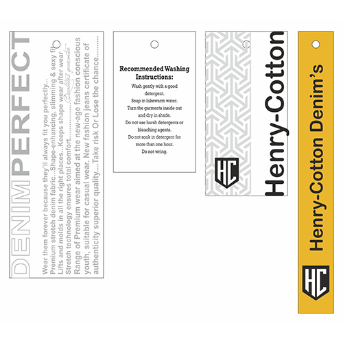 Different Available Garment Printed Label