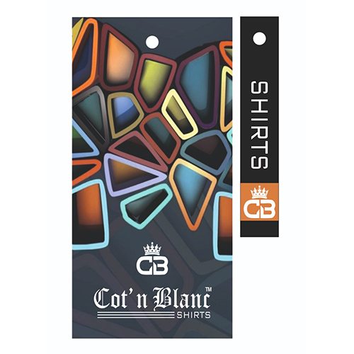 Shirts Tag - PP Material, Custom Shapes Available | In-Mound Label Tape, No Adhesive, Versatile for Commercial Use