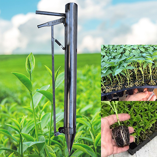 भारी शुल्क मैन्युअल सब्जी ट्रांसप्लांटर स्टेनलेस स्टील बॉडी ( एकल शंकु मॉडल )