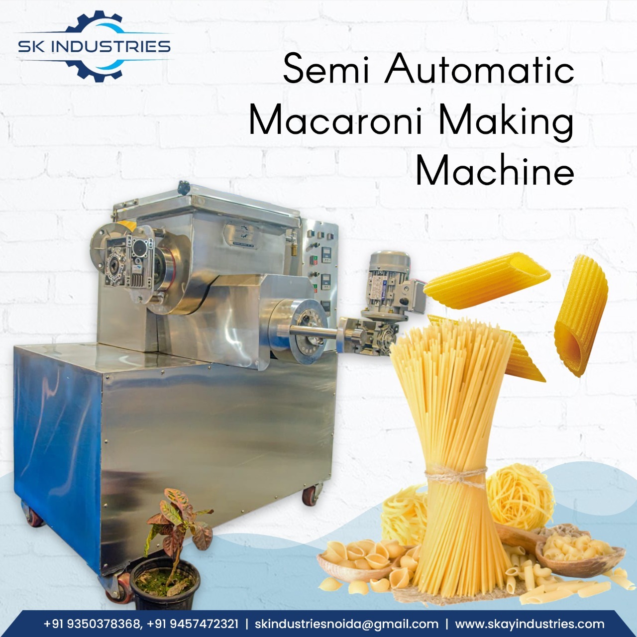 Semi Automatic Macaroni Machine - Capacity: 50 Kg/hr