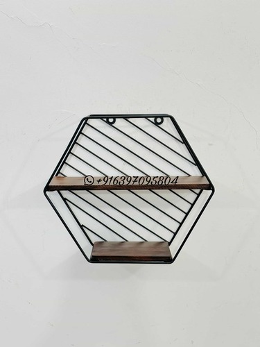 Wall Decor Shelf Rack - Color: Black