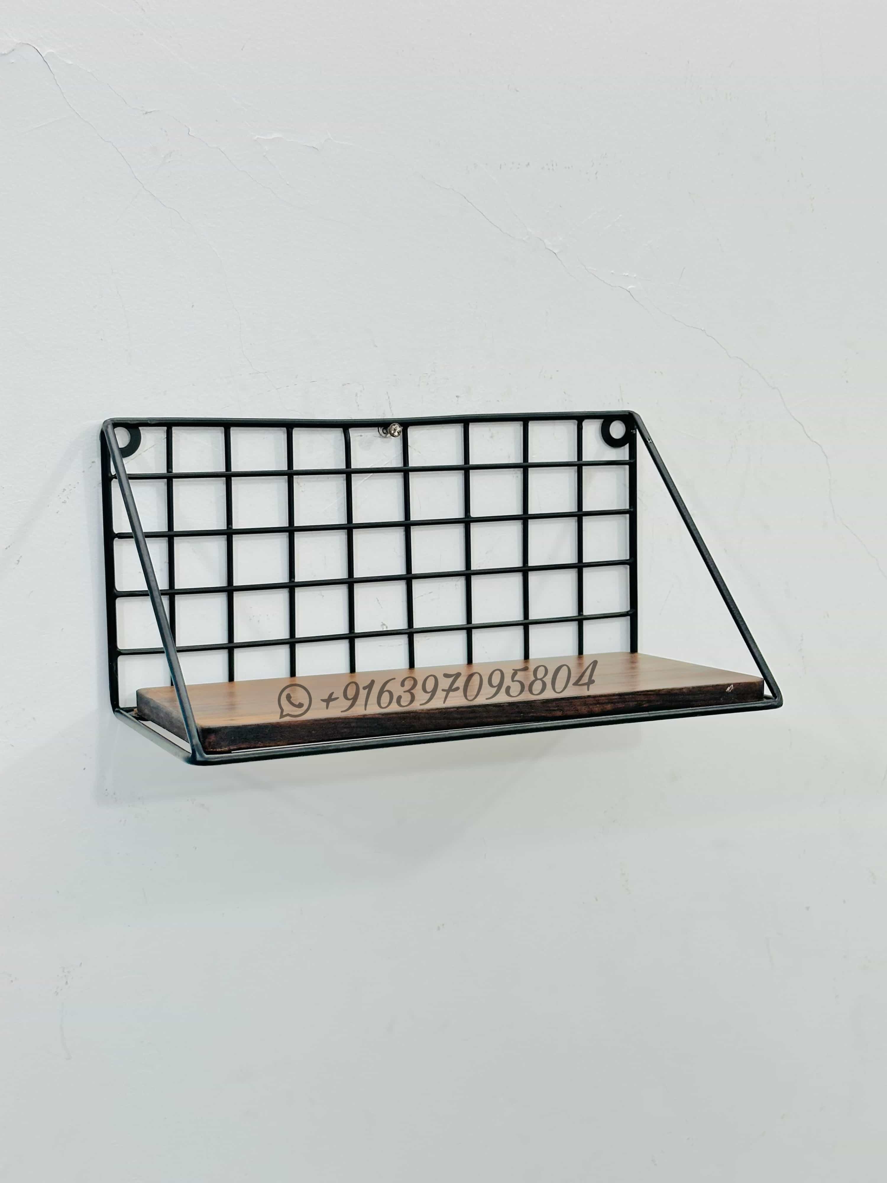 Wall Decor Shelf Rack - Color: Black