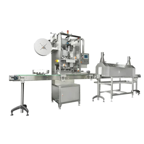 Shrink Sleeve Labeling Machine - Stainless Steel Material, 220-240 Volt Electric Power Source | Automatic Operation, 500 kg Weight