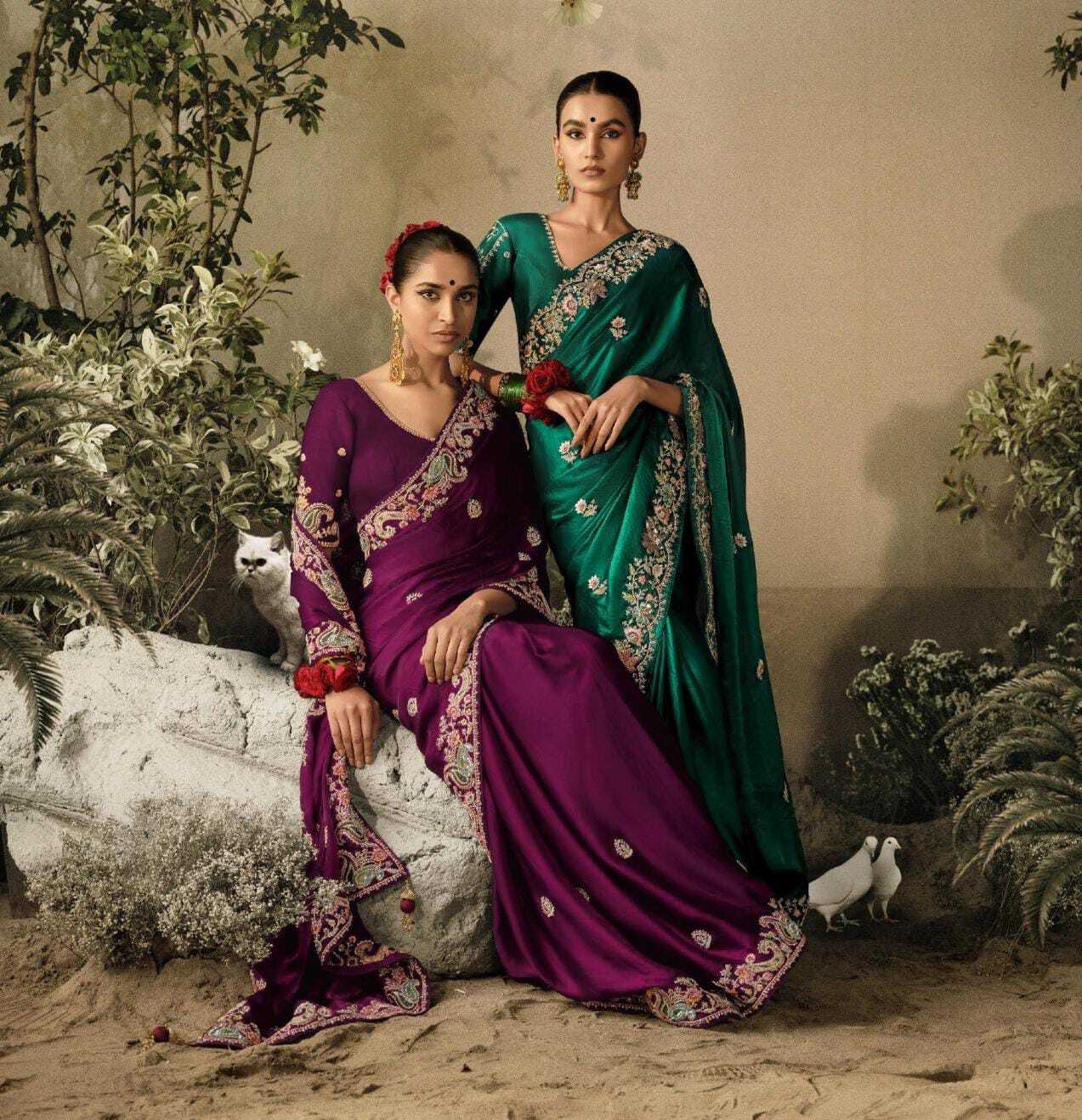 Traditional Soft Crape Silk With Heavy Border Saree