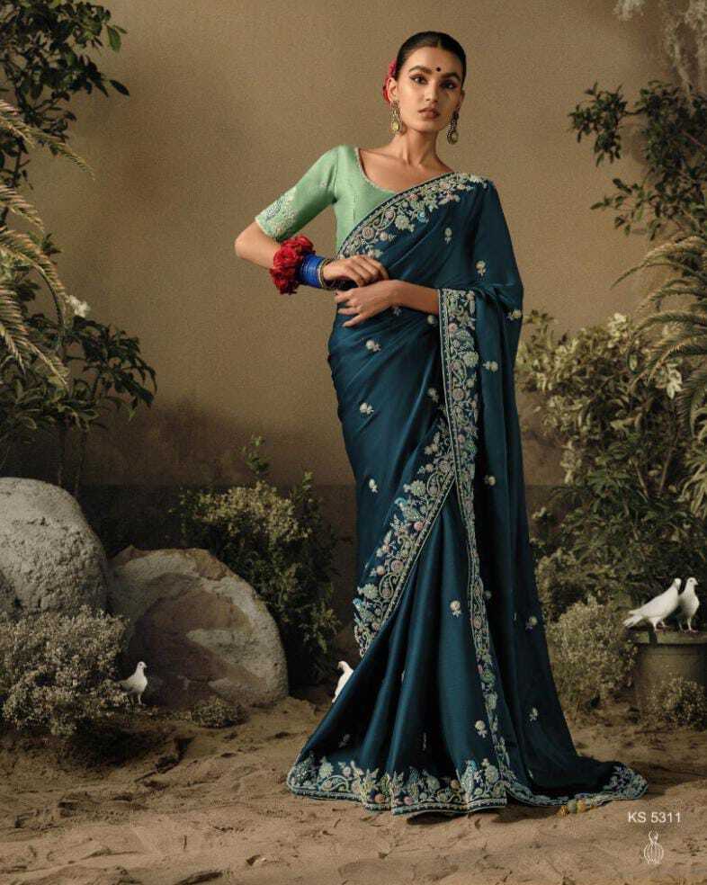 Traditional Soft Crape Silk With Heavy Border Saree