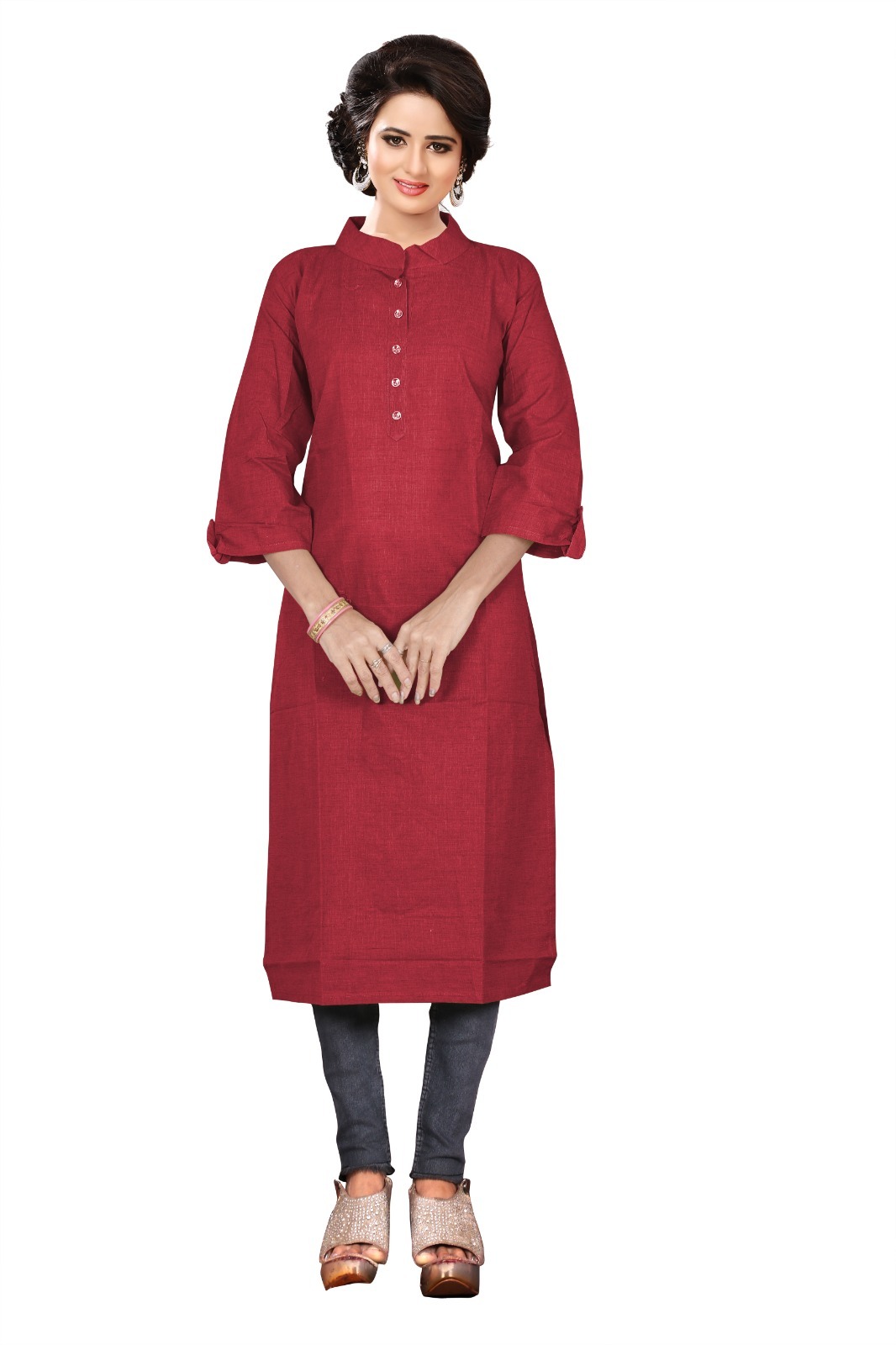 Je Nivedita Handlooms - Cotton Xl(42)/2xl(44) Kurties | Stylish Handloom Design For Comfortable Ease And Chic Everyday Wear