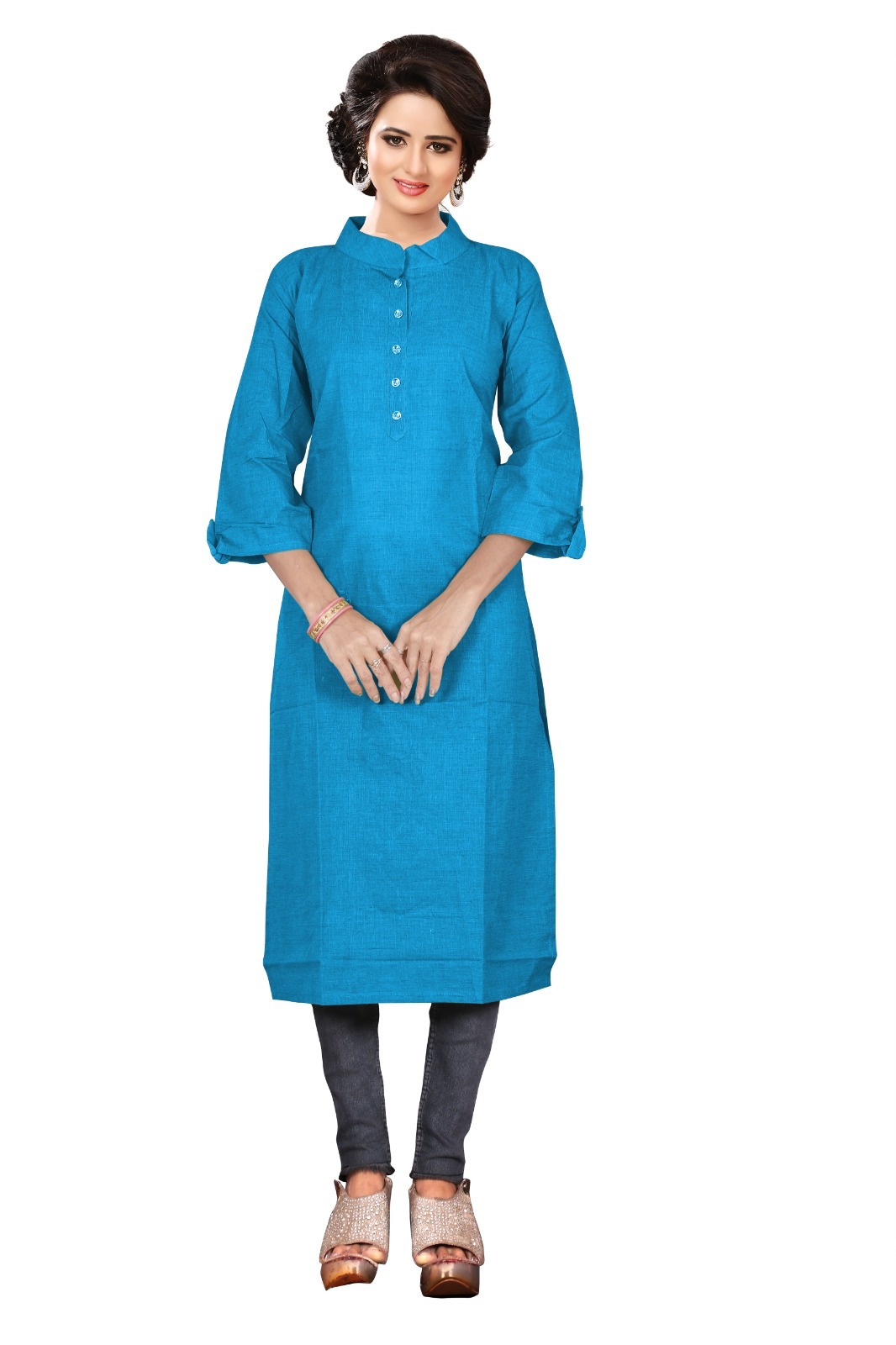 Je Nivedita Handlooms - Cotton Xl(42)/2xl(44) Kurties | Stylish Handloom Design For Comfortable Ease And Chic Everyday Wear