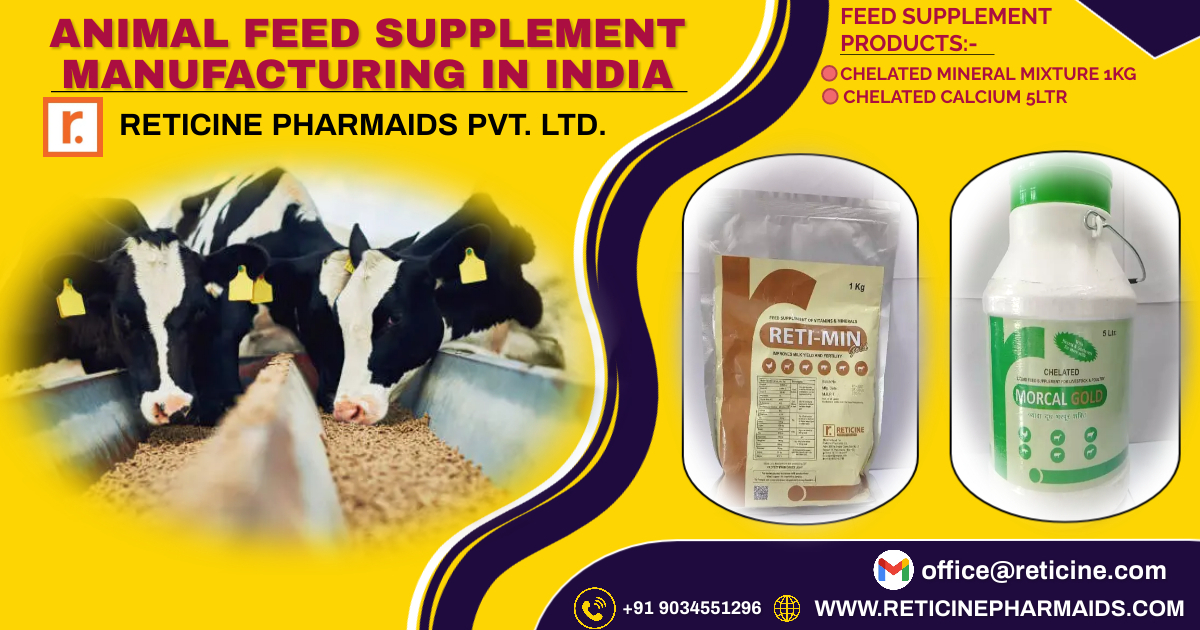 Feed Supplement Manufacturer - Chelated Calcium, Multivitamin Syrup, Calcium Gel, Probiotic Bolus, Liver Tonic, Energy Booster | Veterinary Solutions For Animal Health