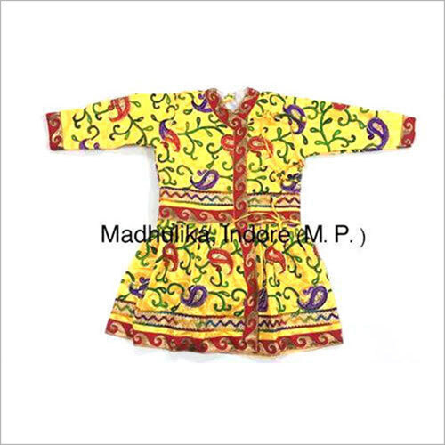 Rajasthani Angrakha - Cotton, Customized Size, Yellow Color | Breathable, Cool Pass, Dry Cleaning, No Fade
