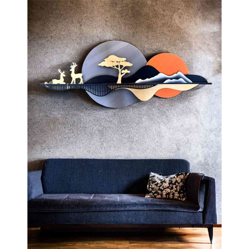 Imported Metal & Oak Wood Furniture - 60x20 Inches | Durable, Easy to Clean, Polished Regional Indian Design