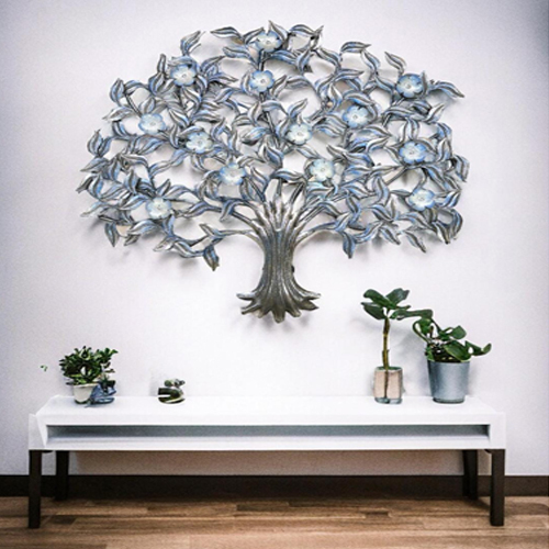 Brown Green Tree With Led Wall Art