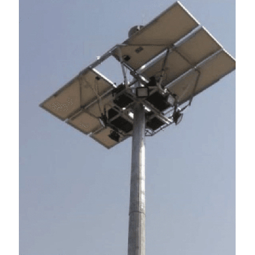 Octogonal Galvanized Pole - Color: Silver