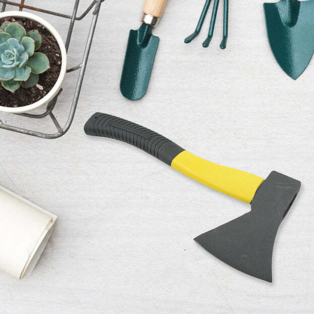 Gardening Tools Hatchet Axe Fiberglass Body Rubberized Handle Wood