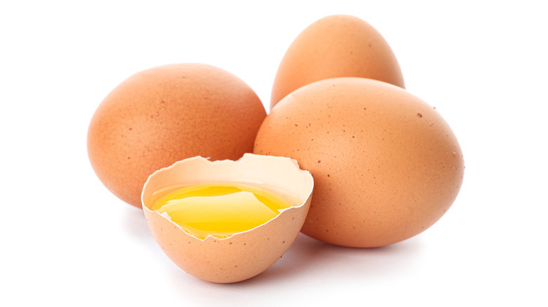 Chicken Eggs White And Brown