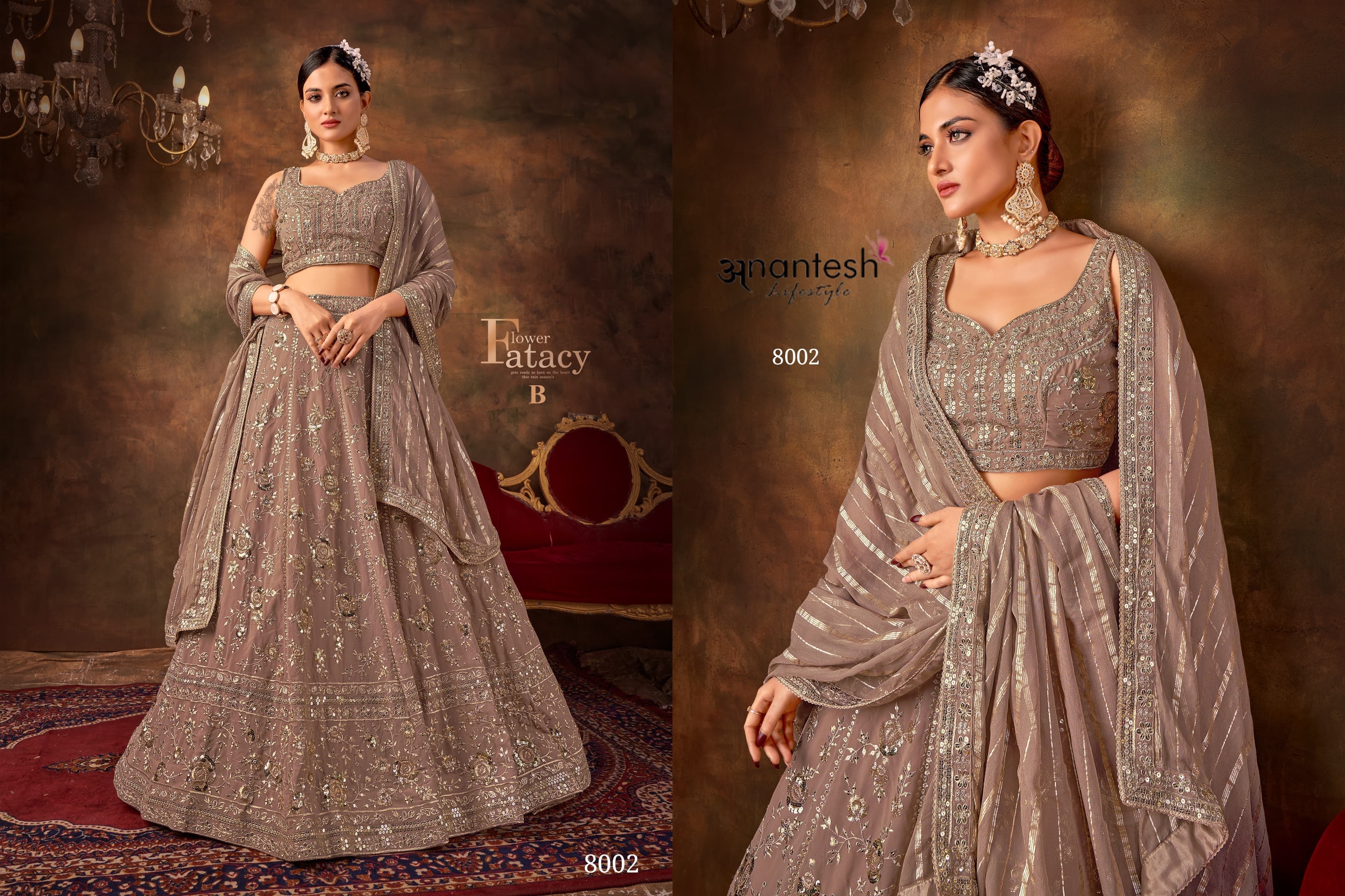 Silk Semi Stitched Lehenga Choli - Size Up To 42, Ivory White | Embroidered With Laces, Sequins & Stones, All Season Wear
