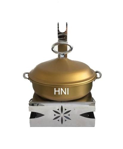 मुगल एंटीक गोल्ड चाफर ss स्टैंड के साथ