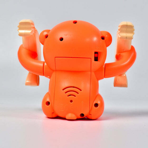 Naughty 360 Degree Rotation Dancing And Spinning Rolling Doll Tumble Monkey Toy - Bpa Free Plastic, 11x9x13 Cm | Voice Control, Light & Sound Effects, Simulated Banana