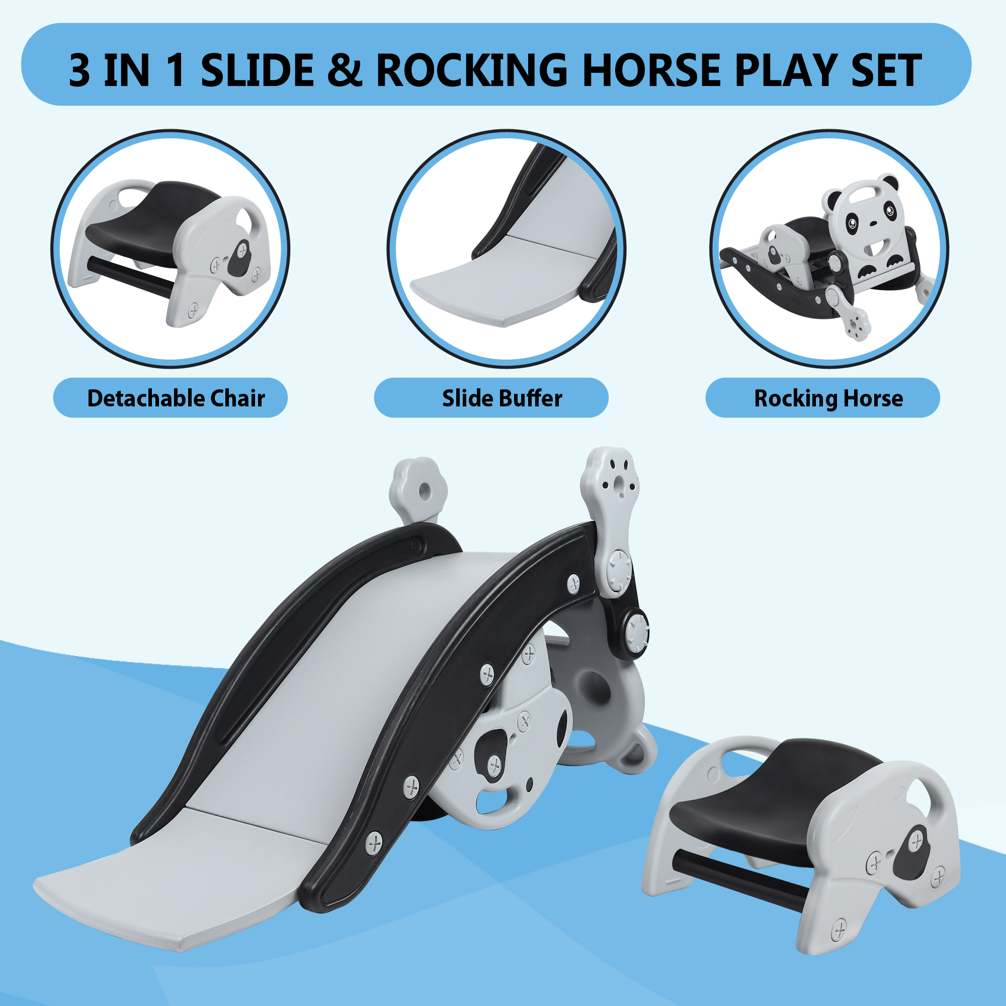 2 In 1 Rocking Panda Slide