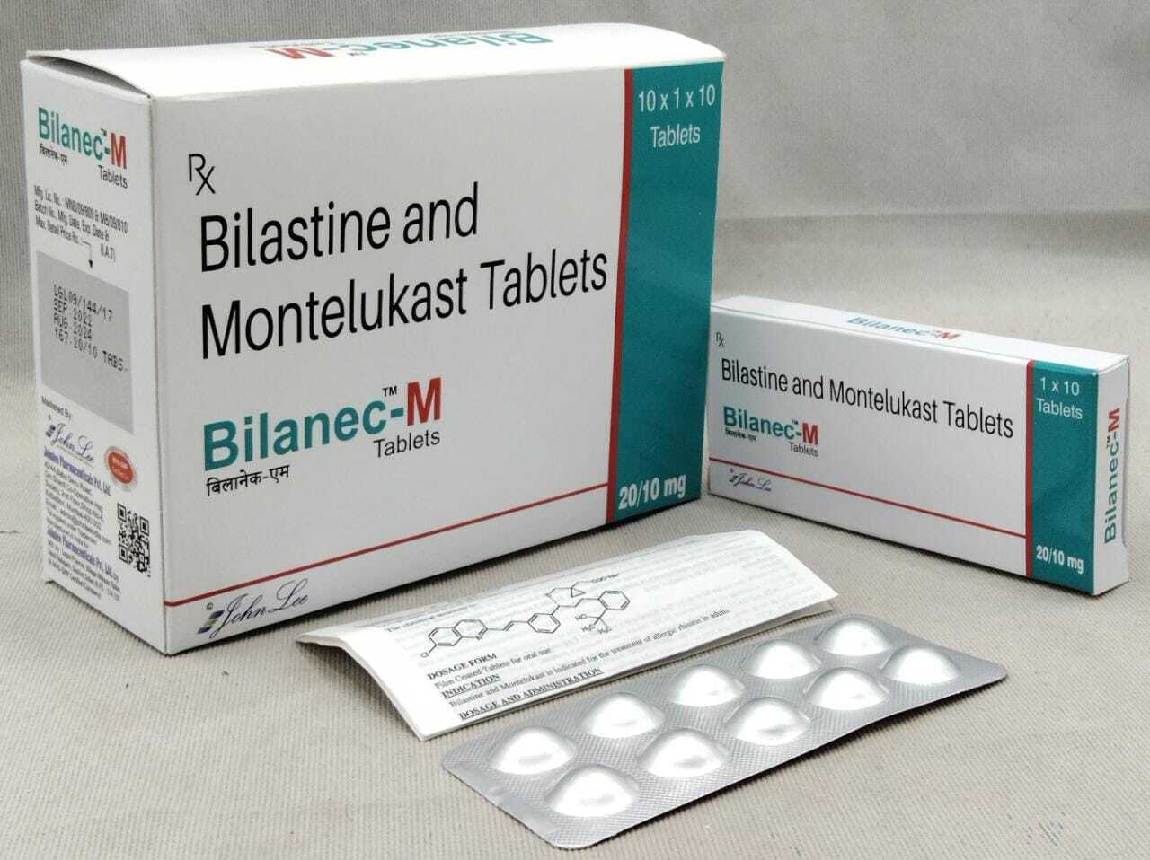 Bilastine Tablets - 20 Mg Bilastine + 10 Mg Montelukast | Allergy Relief For Sneezing, Itchy Nose, Nasal Congestion, And Skin Rashes