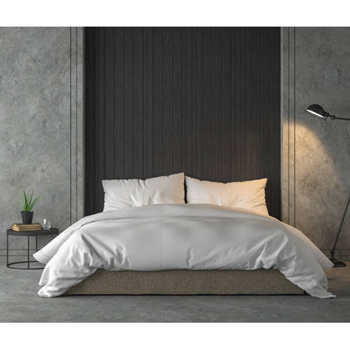 Black Solid Wooden Bed