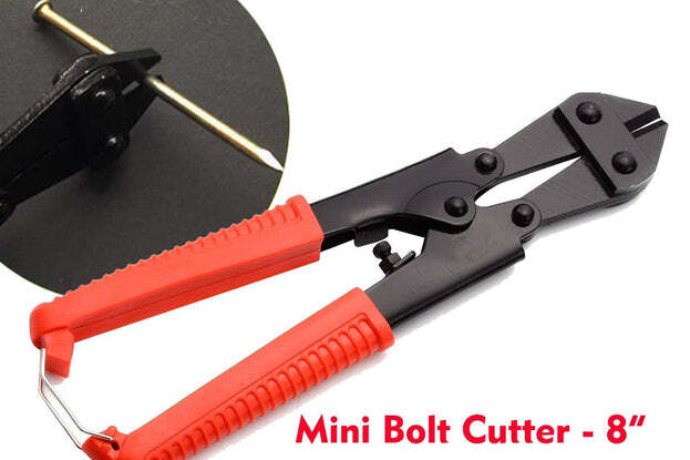 Mini Bolt And Wire Cutter - Hardened Alloy Steel, Black & Orange | Comfortable Grips, 3/16-inch Cutting Capacity, Durable Non-slip Design