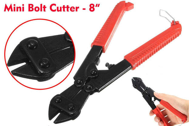 Mini Bolt And Wire Cutter - Hardened Alloy Steel, Black & Orange | Comfortable Grips, 3/16-inch Cutting Capacity, Durable Non-slip Design